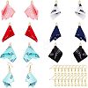 SUPERFINDINGS DIY 24 Pairs Faddish Dangle Earring Making Kits DIY-FH0002-15G-1