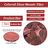Olycraft 30Pcs Colored Glass Mosaic Tiles DIY-OC0009-40C-2
