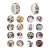 4 Rolls 2 Style Cat & Pet Dog Pattern Self-Adhesive Kraft Paper Stickers DIY-LS0003-36-1