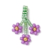 7Pcs 7 Colors Glass Seed Bead Pendants PALLOY-MZ01236-2