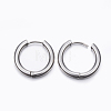 Tarnish Resistant 202 Stainless Steel Huggie Hoop Earrings EJEW-F111-18mm-P01-2