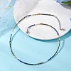 2MM Natural & Synthetic Mixed Gemstone Gradient Color Faceted Round Beaded Necklaces for Women NJEW-JN05865-03-1