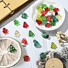 30Pcs Christmas Theme Transparent Glass Beads GLAA-YW0003-85-5
