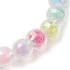 Kids Round Acrylic Beaded Stretch Bracelets BJEW-JB11558-02-4