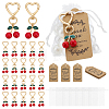 24Pcs Resin Cherry Pendant Decorations HJEW-PH02399-1