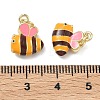 Brass Enamel Charms KK-F933-13G-04-3