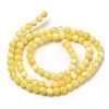 Natural Yellow Jade Beadd Strands X-G-A274-A01-4mm-3