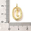 Brass Micro Pave Cubic Zirconia Pendants ZIRC-P123-01G-J02-3