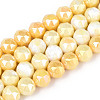 Anti-Tarnish Electroplate Glass Beads Strands X-GLAA-N010-10mm-01-1