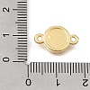 Brass Disc with Initial Links Connector Charms KK-E802-36G-H-3