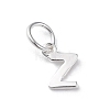 925 Sterling Silver Letter Charms STER-C012-01S-Z-1