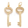 Brass Micro Pave Clear Cubic Zirconia Beads Pendants ZIRC-M114-11G-2