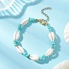 Natural Shell Beaded Bracelets for Women BJEW-JB13451-1