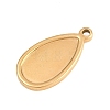 304 Stainless Steel Pendant Cabochon Settings STAS-D264-08E-G-2