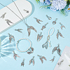 60Pcs Wing Alloy Pendant Decorations HJEW-ME00122-4