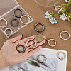 12Pcs 6 Styles Alloy Twist Spring Gate Ring FIND-CA0007-96-3