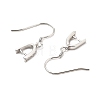 Anti-Tarnish Rhodium Plated 925 Sterling Silver Earring Hooks STER-I009-07P-6