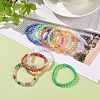 AB Color Transparent Acrylic Beaded Stretch Bracelet Sets BJEW-JB09047-2