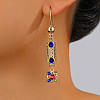 Brass Dangle Earrings for Women DV2633-1-1