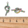 304 Stainless Steel Knot Links Connector Charms STAS-K290-02MC-3