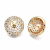 Brass Micro Pave Clear Cubic Zirconia Peg Bails Charms KK-T056-96G-NF-2