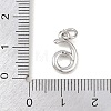 Brass Micro Pave Clear Cubic Zirconia Charms KK-P339-27P-06-3