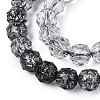 Crackle Transparent Glass Beads Strands GLAA-Q108-02A-01-3