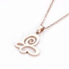 304 Stainless Steel Pendants Necklaces NJEW-E139-01RG-3
