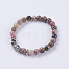 Natural Rhodonite Beads Stretch Bracelets BJEW-E325-D29-1