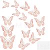 SUPERFINDINGS 4 Set 3D Butterfly Paper Mirror Wall Stickers DIY-FH0002-96-1