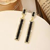 Alloy & Rhinestone Dangle Stud Earrings FS-WG55776-01-1