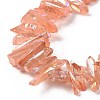 Natural Quartz Crystal Points Beads Strands G-K181-B23-3