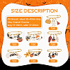 1Set Halloween Pumpkin & House & Skull & Bat Alloy Enamel Charms Safety Pin Brooch JEWB-BC0001-05-2