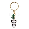 Panda & Bamboo Alloy Enamel Pendant Keychains KEYC-JKC00629-2