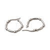 304 Stainless Steel Heart Hoop Earrings for Women EJEW-P219-15P-2