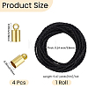 5M Round Braided PU Leather Cords WL-CL0001-33A-2