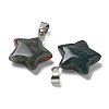 Natural Bloodstone Pendants G-B127-12P-13-2