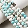 Natural Howlite Beads Strands G-L555-02-6mm-7