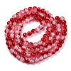 Crackle Baking Painted Imitation Jade Glass Beads Strands X1-DGLA-T003-8mm-11-3