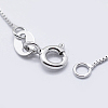 Rhodium Plated 925 Sterling Silver Box Chain Necklaces STER-F039-40cm-03P-2