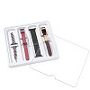 4-Slot Wooden Watch Band Storage Cases with Visible Lid CON-WH0110-298A-1