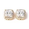 Brass Micro Pave Cubic Zirconia Beads KK-A253-20G-04-1