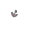 Angel Wing Heart 316L Surgical Stainless Steel Pave Cubic Zirconia Tongue Rings FS-WG901EE-06-1