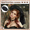 Cotton Imitation Flat Round Fascinator Hat Base for Millinery FIND-WH0173-460B-5