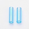 Transparent Colours Rainbow Glass Bugle Beads TSDB6MM163-2