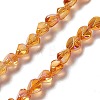 Electroplate Glass Beads Strands EGLA-L038-FR01-1