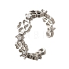 Brass Micro Pave Cubic Zirconia Cuff Rings for Women RJEW-Q008-01P-02-2