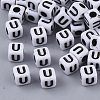 White Opaque Acrylic Beads LS-X-MACR-R869-02U-1