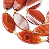 Natural Banded Agate Beads Strands G-P605-F01-01-4