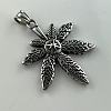 Retro Rock Punk Men's Maple Leaf 304 Stainless Steel Pendant Necklaces DF8186-5